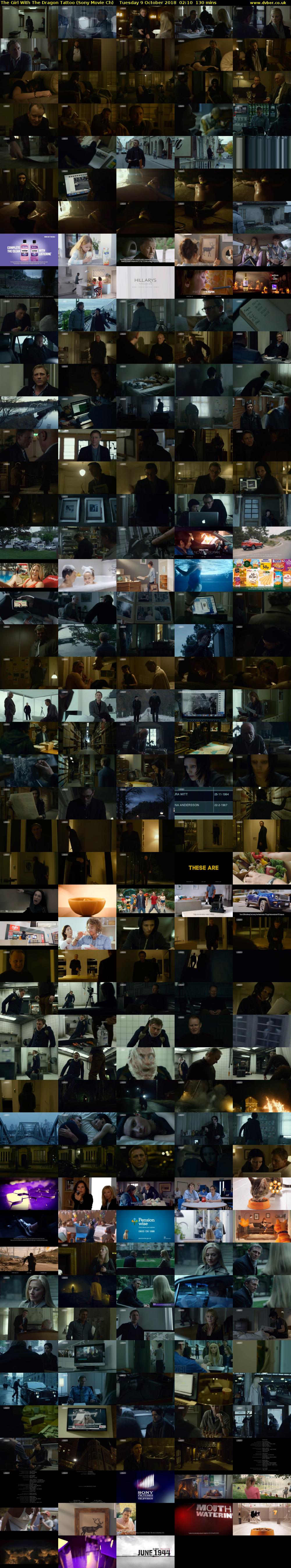 The Girl With The Dragon Tattoo (Sony Movie Ch) Tuesday 9 October 2018 02:10 - 04:20