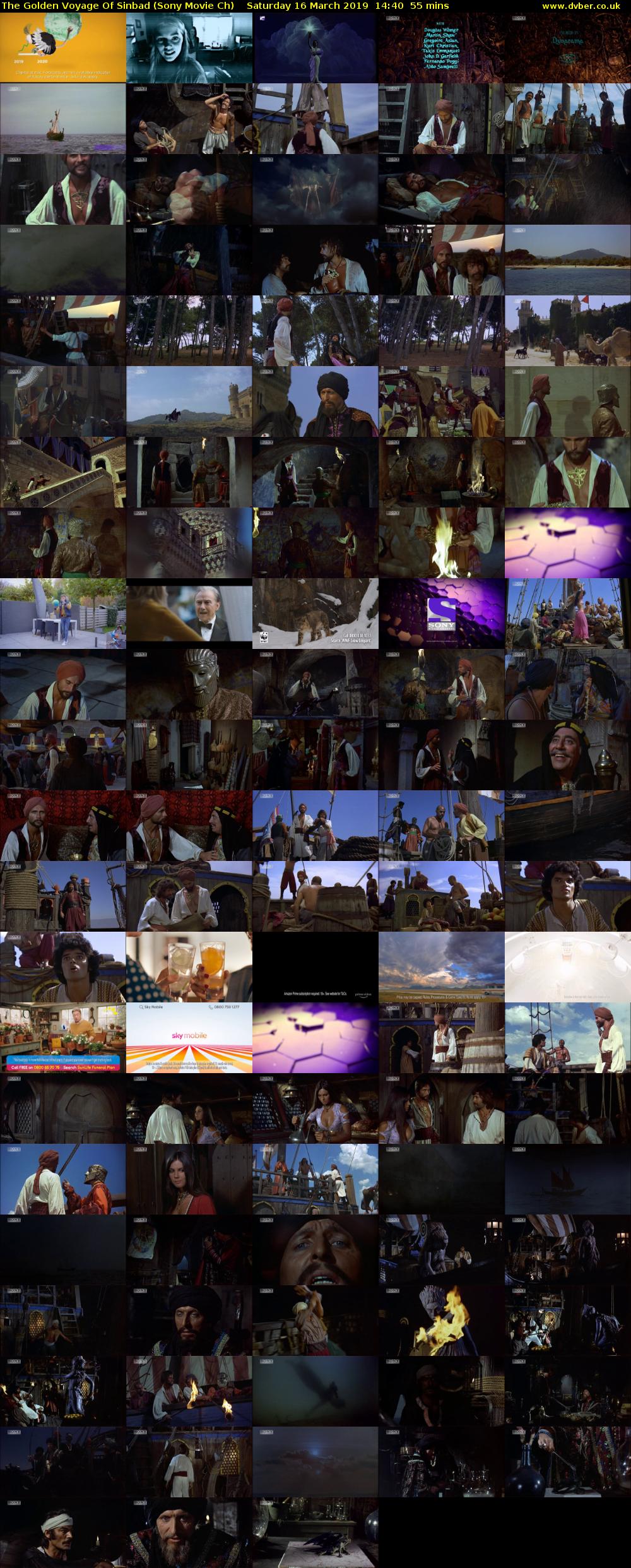 The Golden Voyage Of Sinbad (Sony Movie Ch) Saturday 16 March 2019 14:40 - 15:35