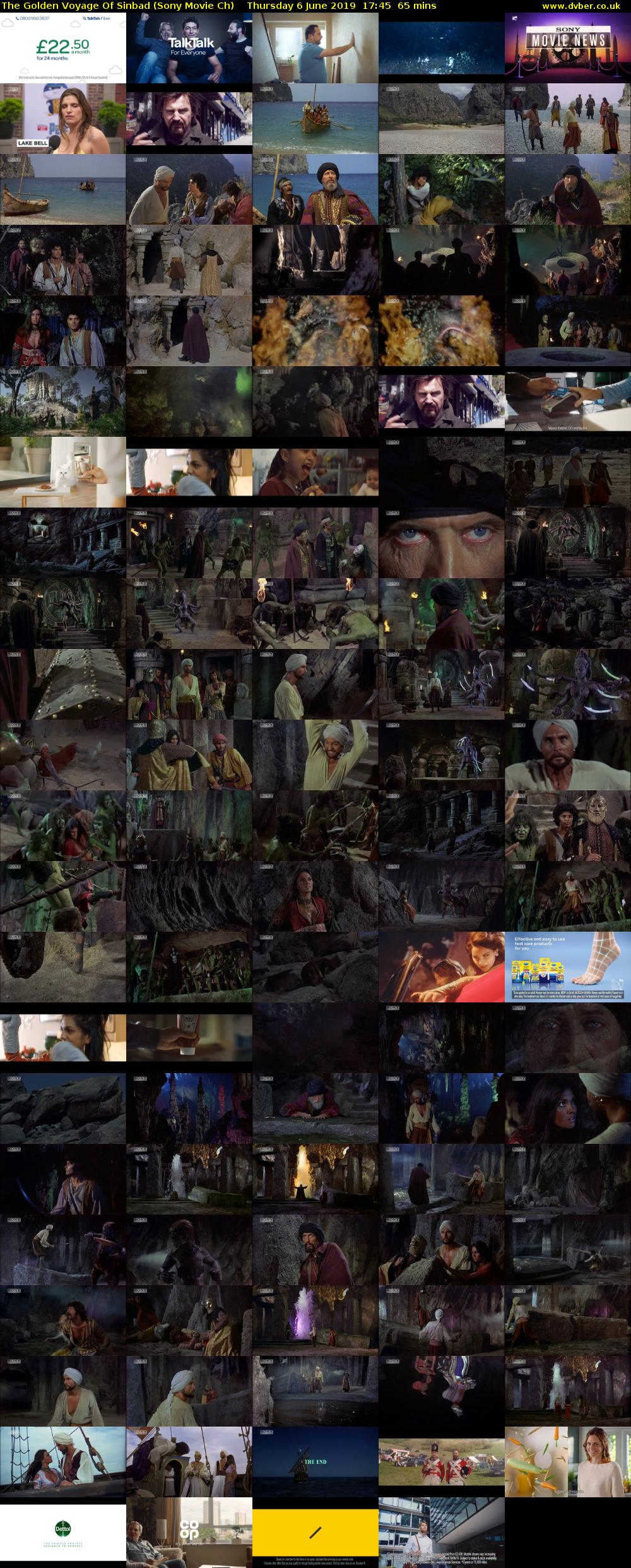 The Golden Voyage Of Sinbad (Sony Movie Ch) Thursday 6 June 2019 17:45 - 18:50