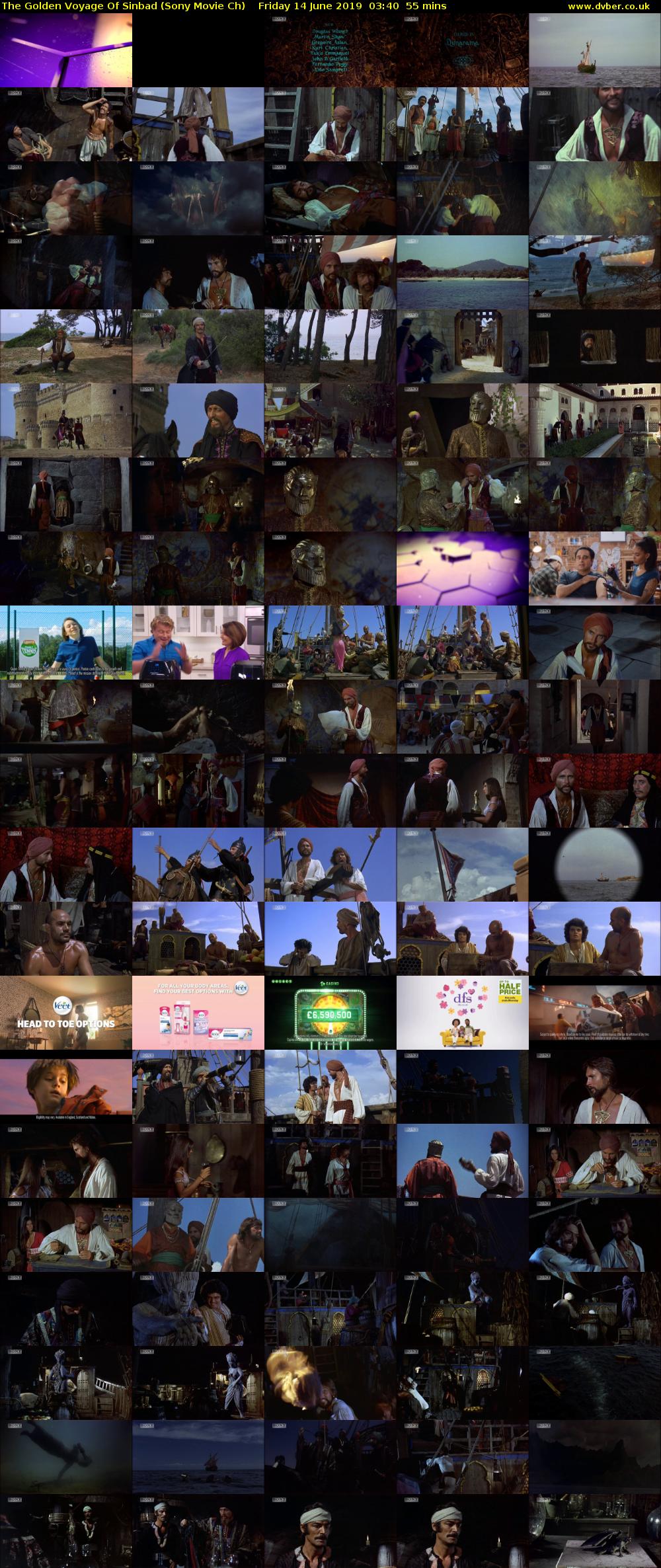 The Golden Voyage Of Sinbad (Sony Movie Ch) Friday 14 June 2019 03:40 - 04:35