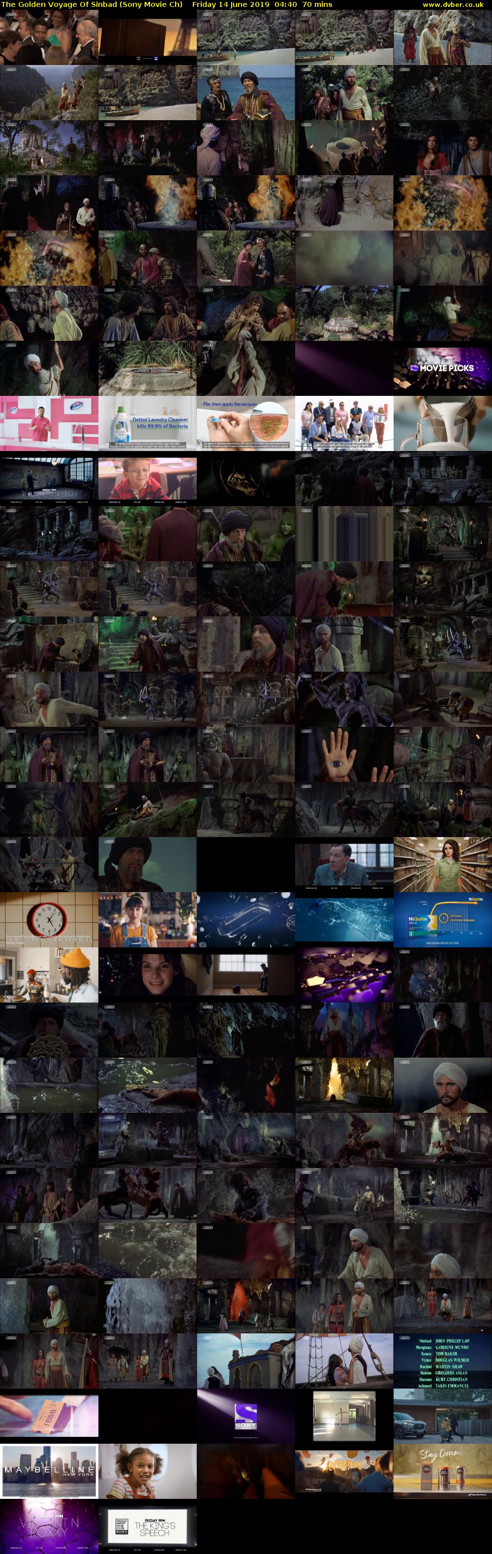 The Golden Voyage Of Sinbad (Sony Movie Ch) Friday 14 June 2019 04:40 - 05:50