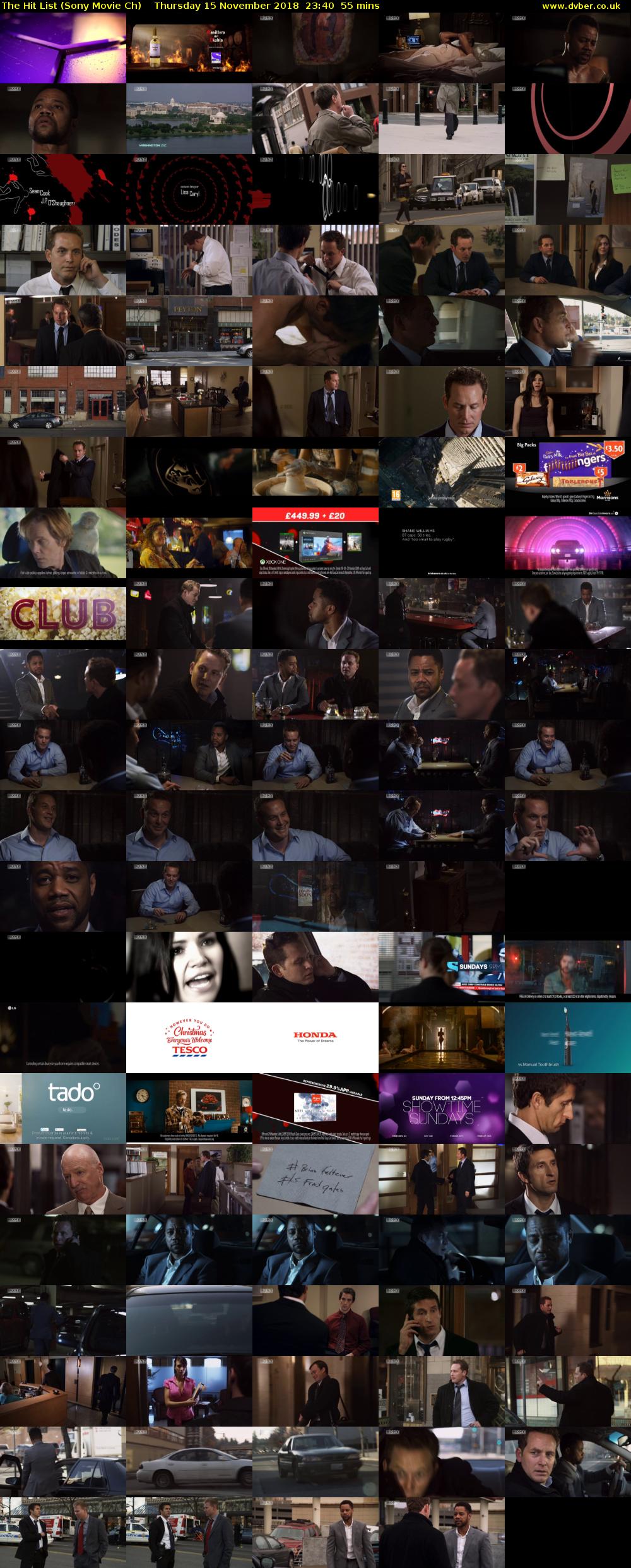 The Hit List (Sony Movie Ch) Thursday 15 November 2018 23:40 - 00:35