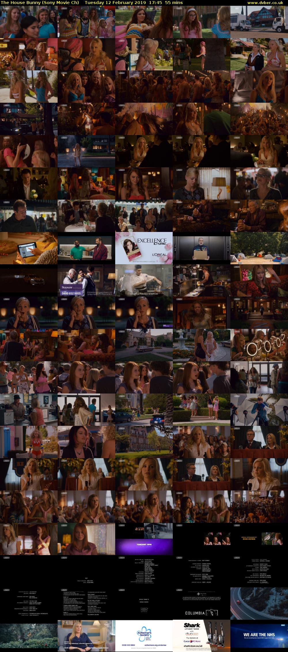 The House Bunny (Sony Movie Ch) Tuesday 12 February 2019 17:45 - 18:40