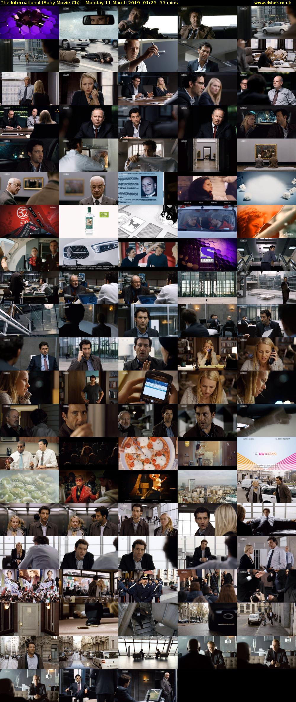 The International (Sony Movie Ch) Monday 11 March 2019 01:25 - 02:20