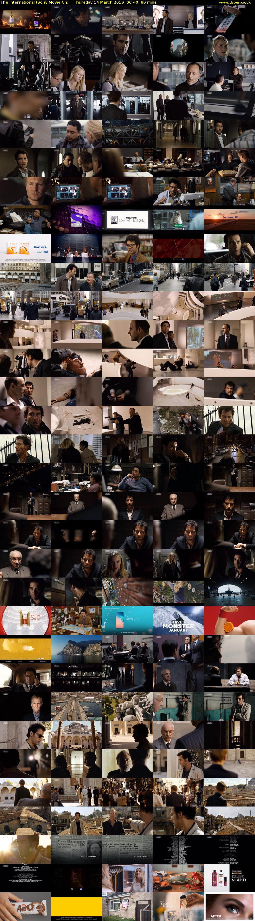 The International (Sony Movie Ch) Thursday 14 March 2019 00:40 - 02:00