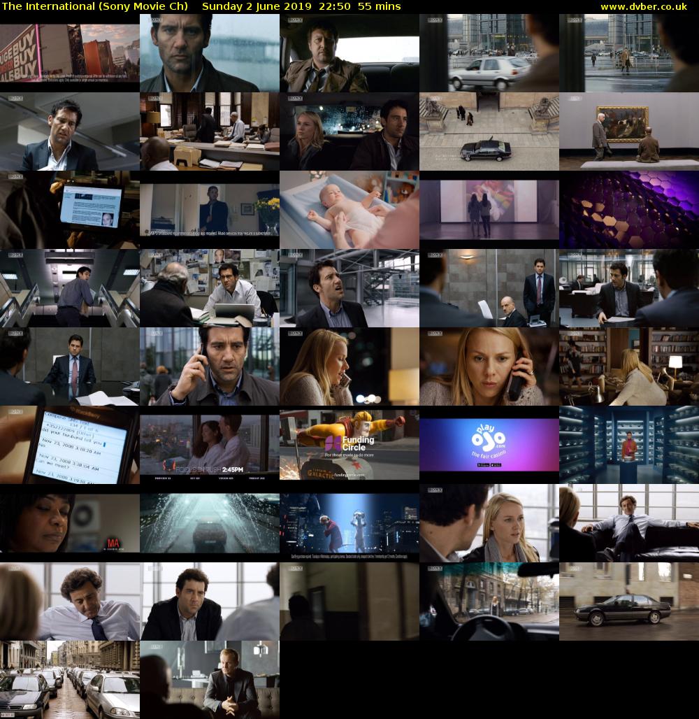 The International (Sony Movie Ch) Sunday 2 June 2019 22:50 - 23:45