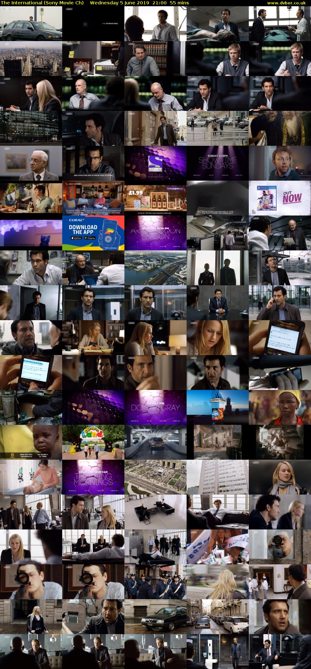 The International (Sony Movie Ch) Wednesday 5 June 2019 21:00 - 21:55