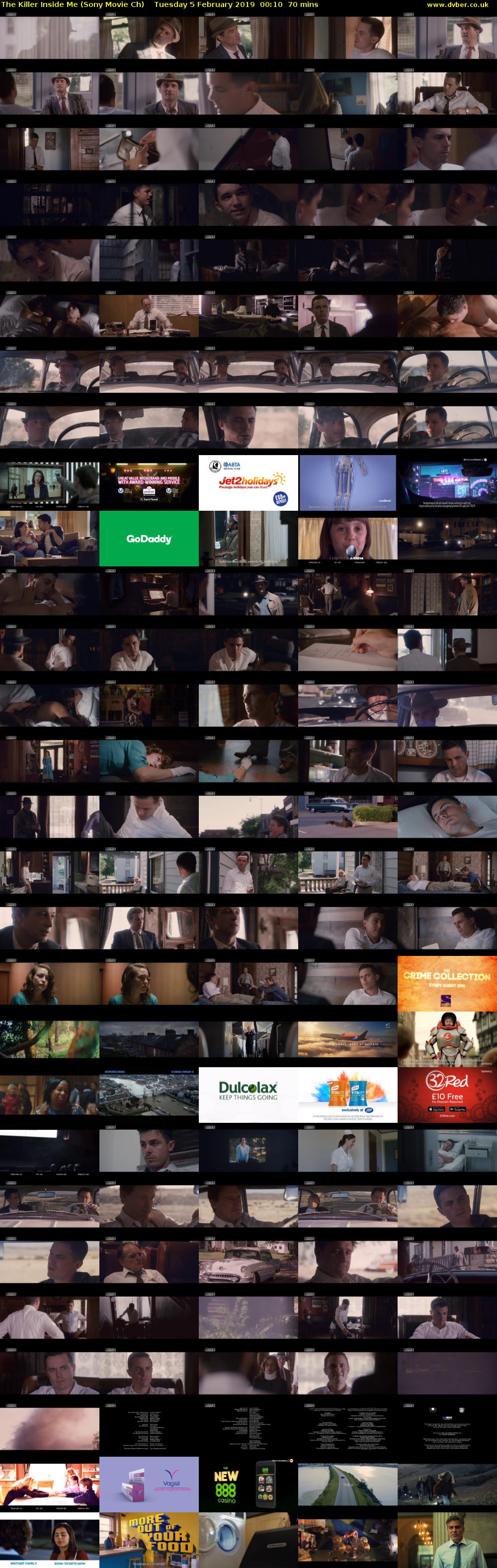 The Killer Inside Me (Sony Movie Ch) Tuesday 5 February 2019 00:10 - 01:20
