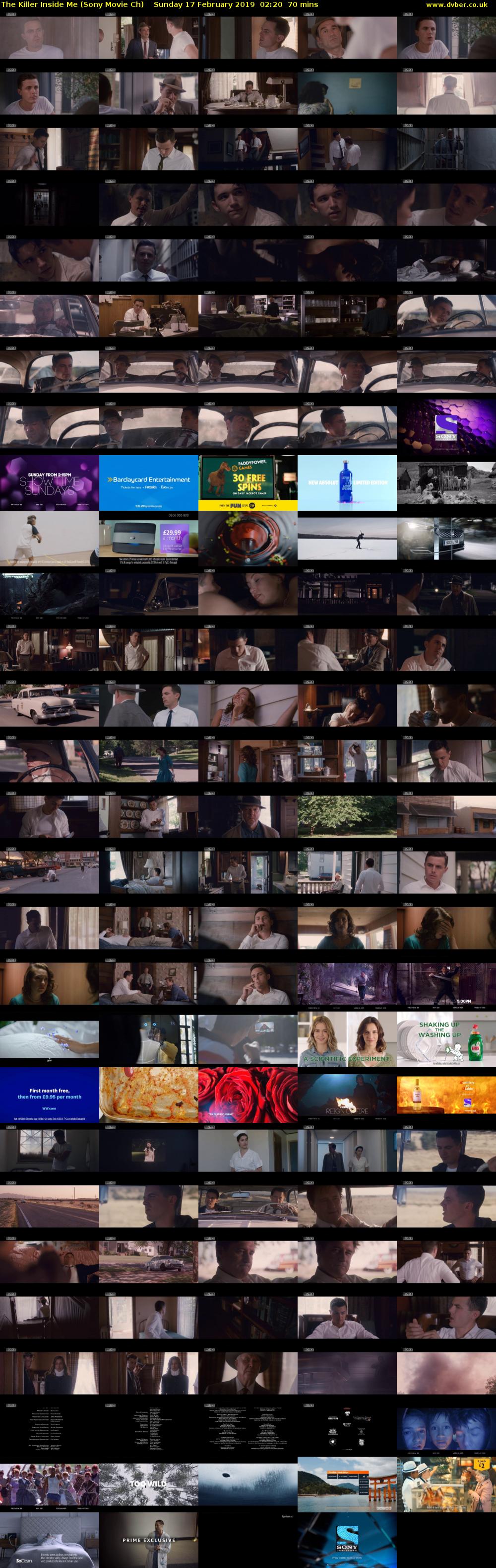 The Killer Inside Me (Sony Movie Ch) Sunday 17 February 2019 02:20 - 03:30