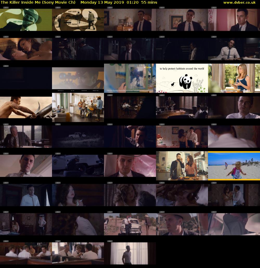 The Killer Inside Me (Sony Movie Ch) Monday 13 May 2019 01:20 - 02:15
