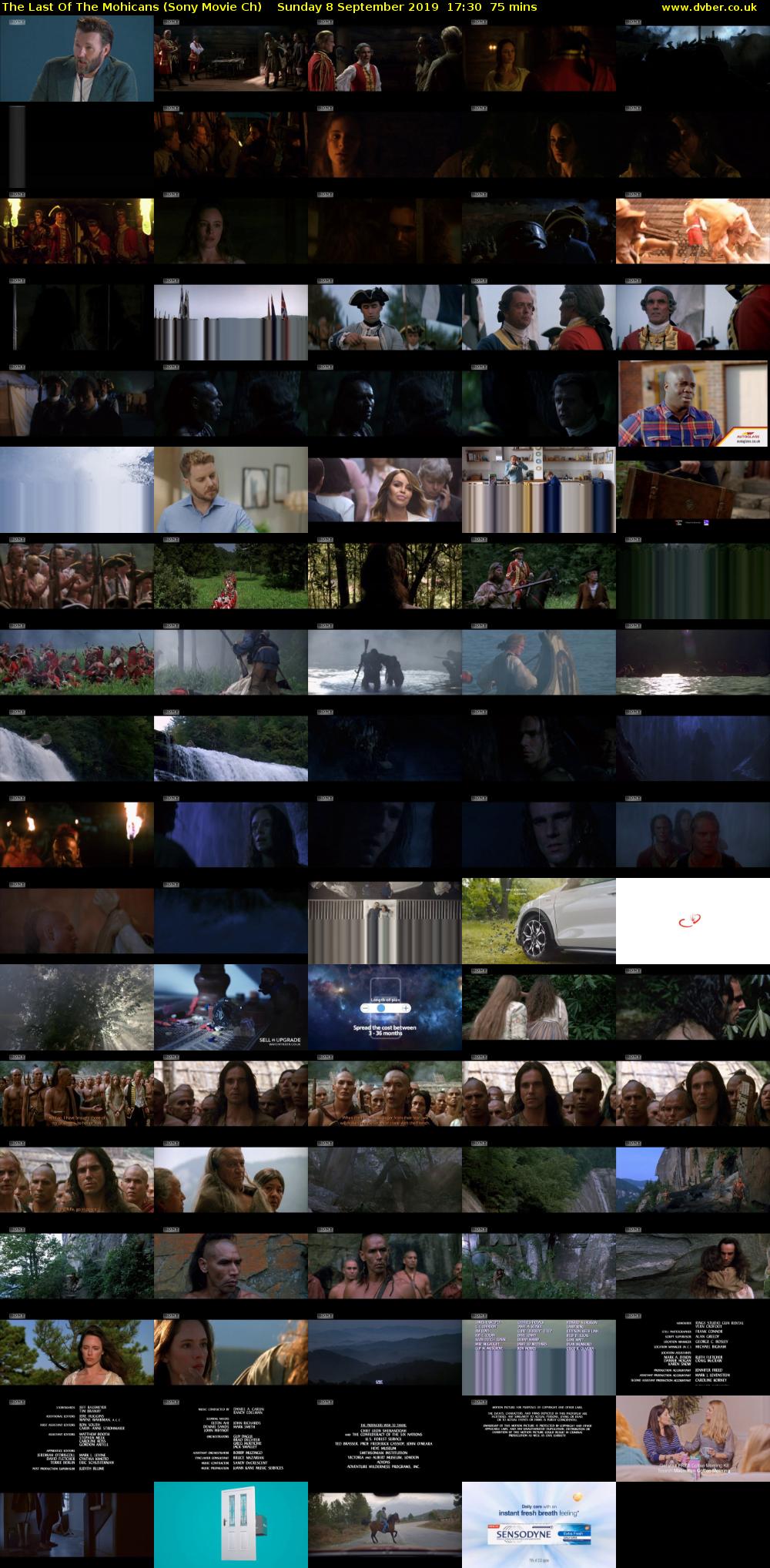 The Last Of The Mohicans (Sony Movie Ch) Sunday 8 September 2019 17:30 - 18:45