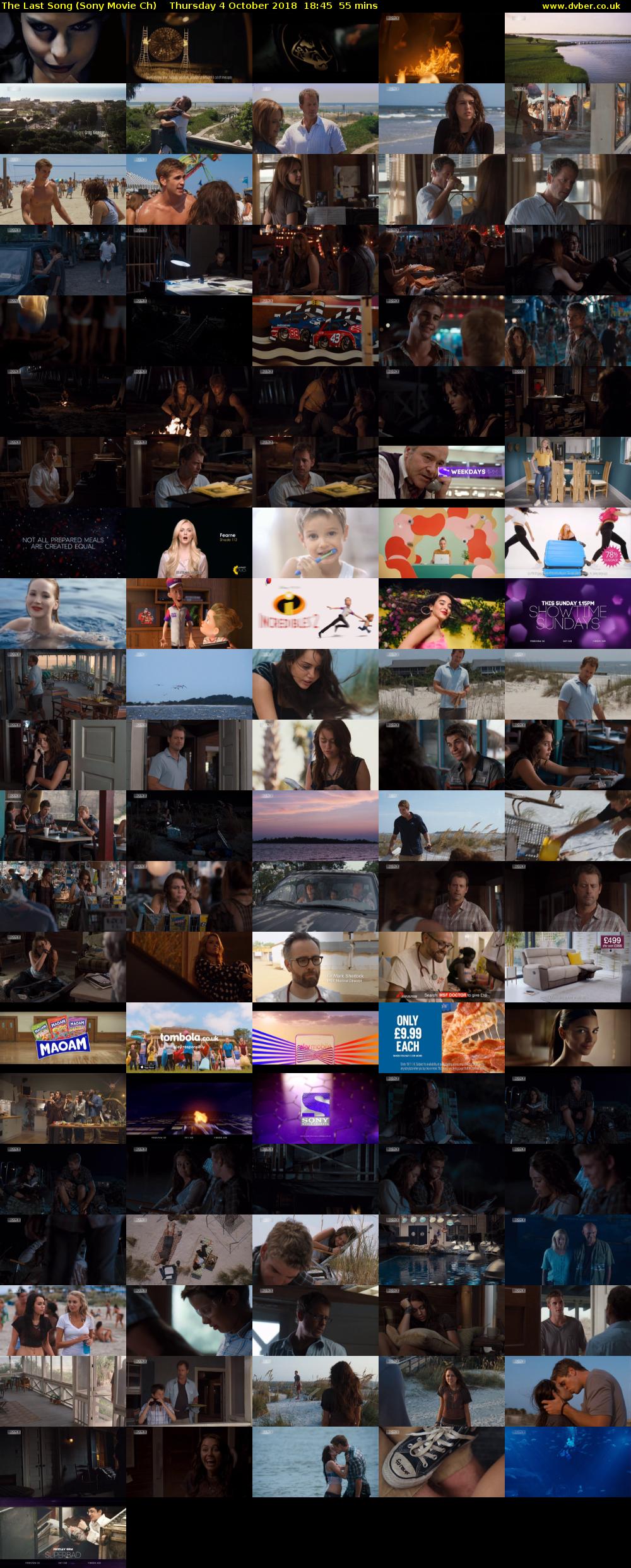 The Last Song (Sony Movie Ch) Thursday 4 October 2018 18:45 - 19:40