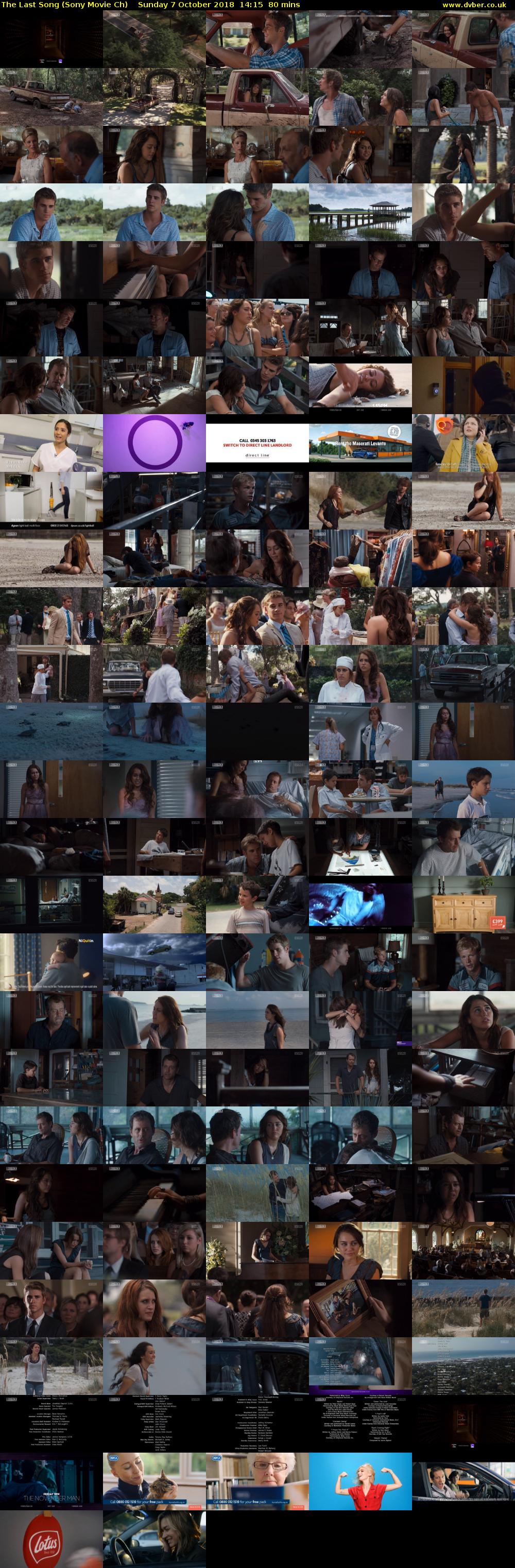 The Last Song (Sony Movie Ch) Sunday 7 October 2018 14:15 - 15:35