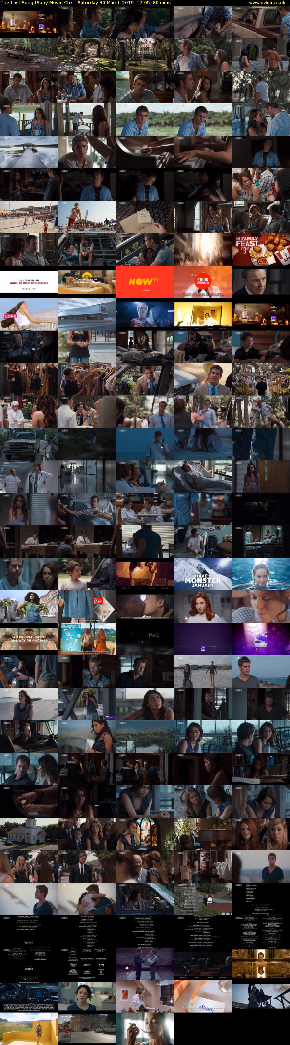 The Last Song (Sony Movie Ch) Saturday 30 March 2019 17:05 - 18:25