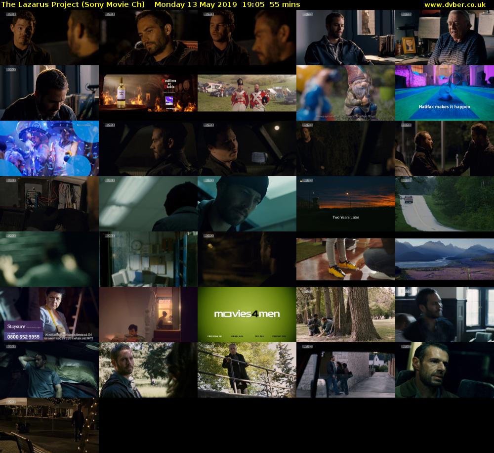 The Lazarus Project (Sony Movie Ch) Monday 13 May 2019 19:05 - 20:00
