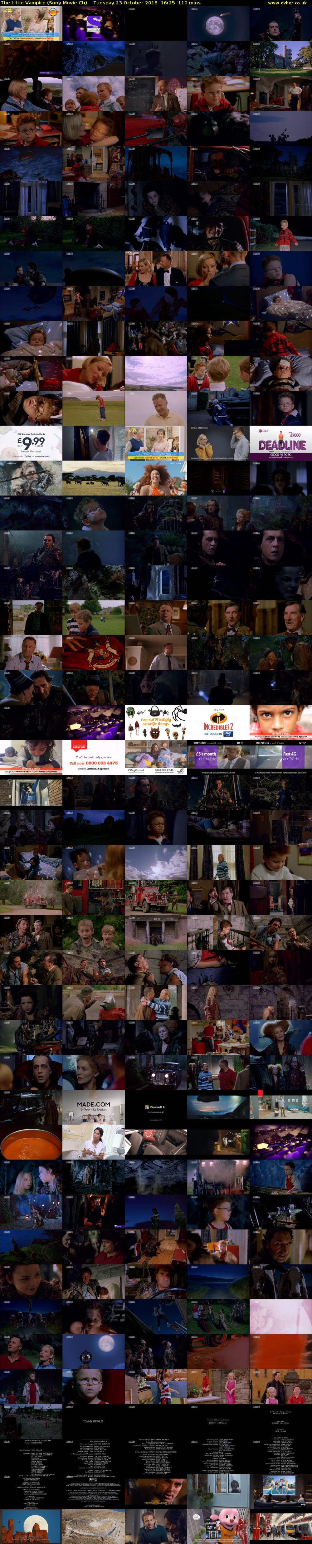 The Little Vampire (Sony Movie Ch) Tuesday 23 October 2018 16:25 - 18:15