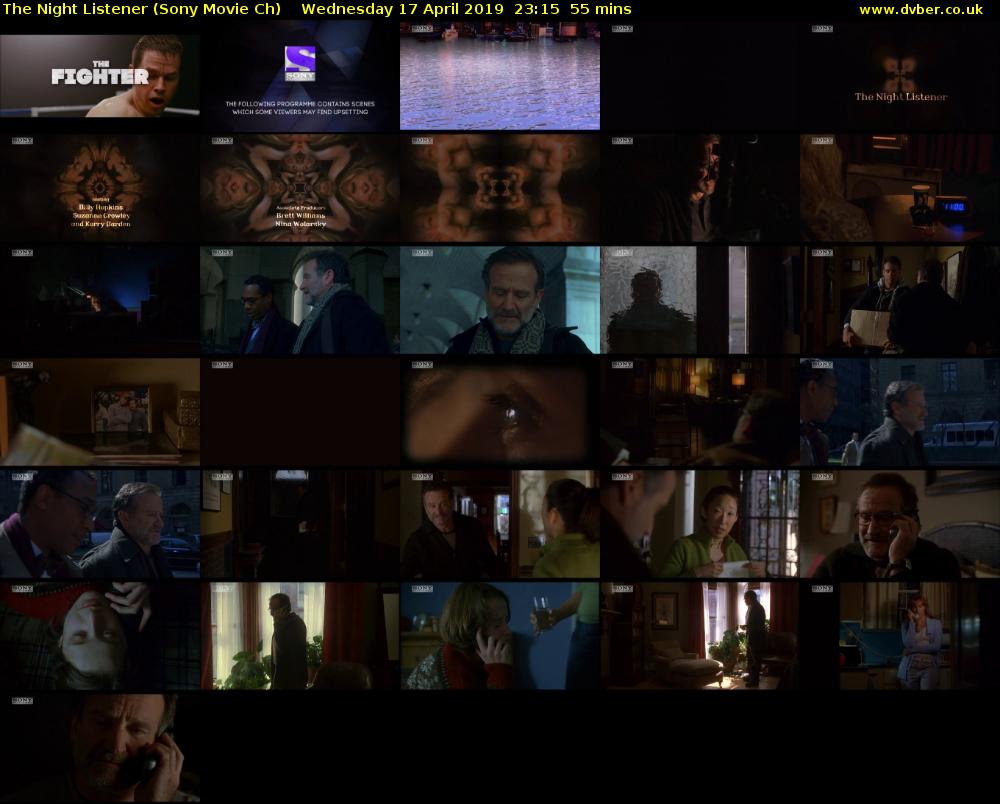 The Night Listener (Sony Movie Ch) Wednesday 17 April 2019 23:15 - 00:10