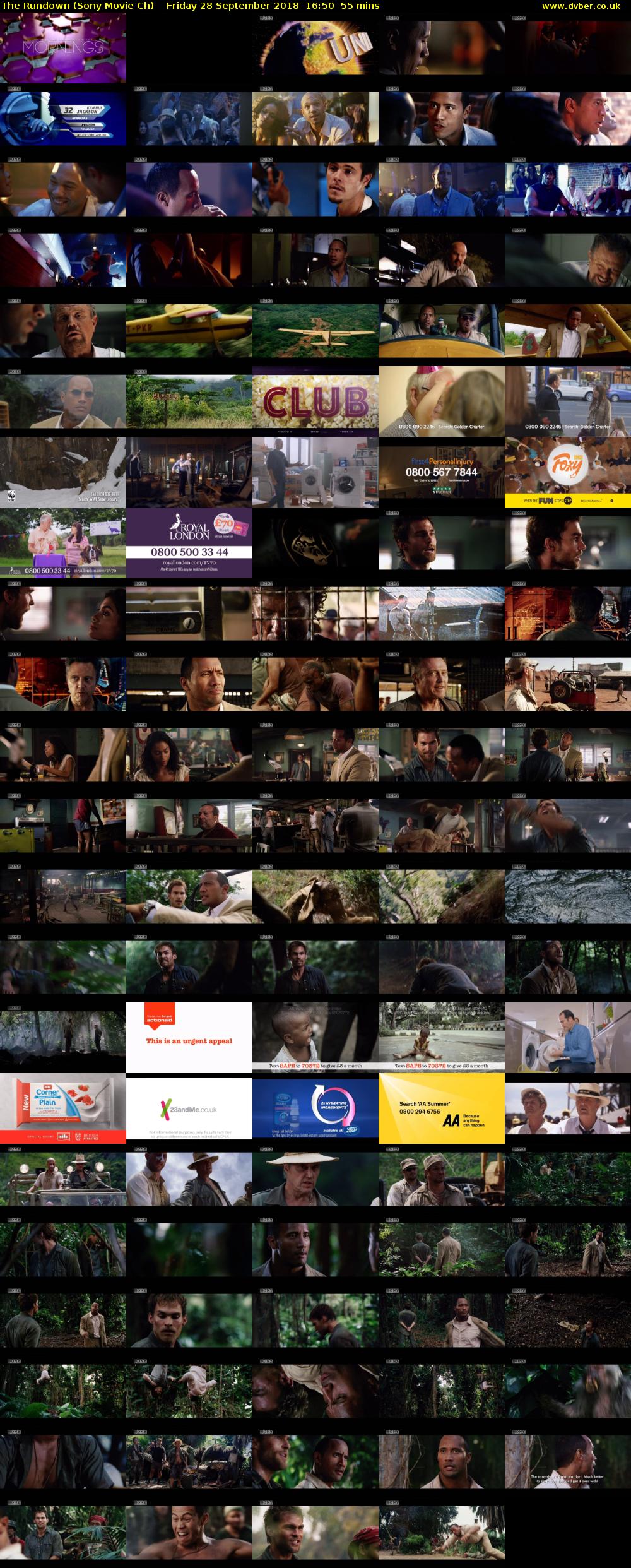 The Rundown (Sony Movie Ch) Friday 28 September 2018 16:50 - 17:45