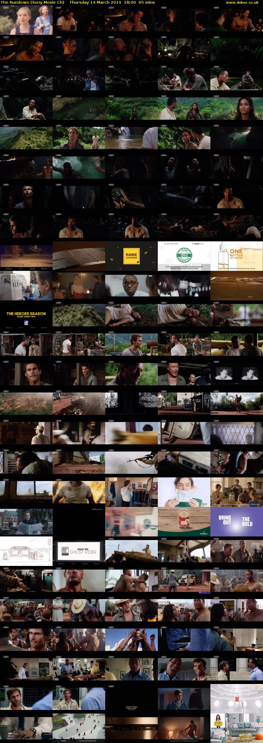 The Rundown (Sony Movie Ch) Thursday 14 March 2019 18:00 - 19:05