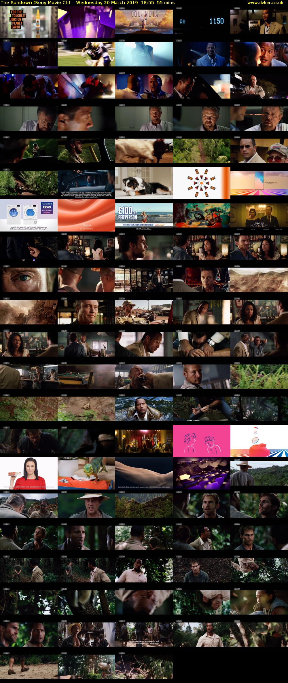 The Rundown (Sony Movie Ch) Wednesday 20 March 2019 18:55 - 19:50