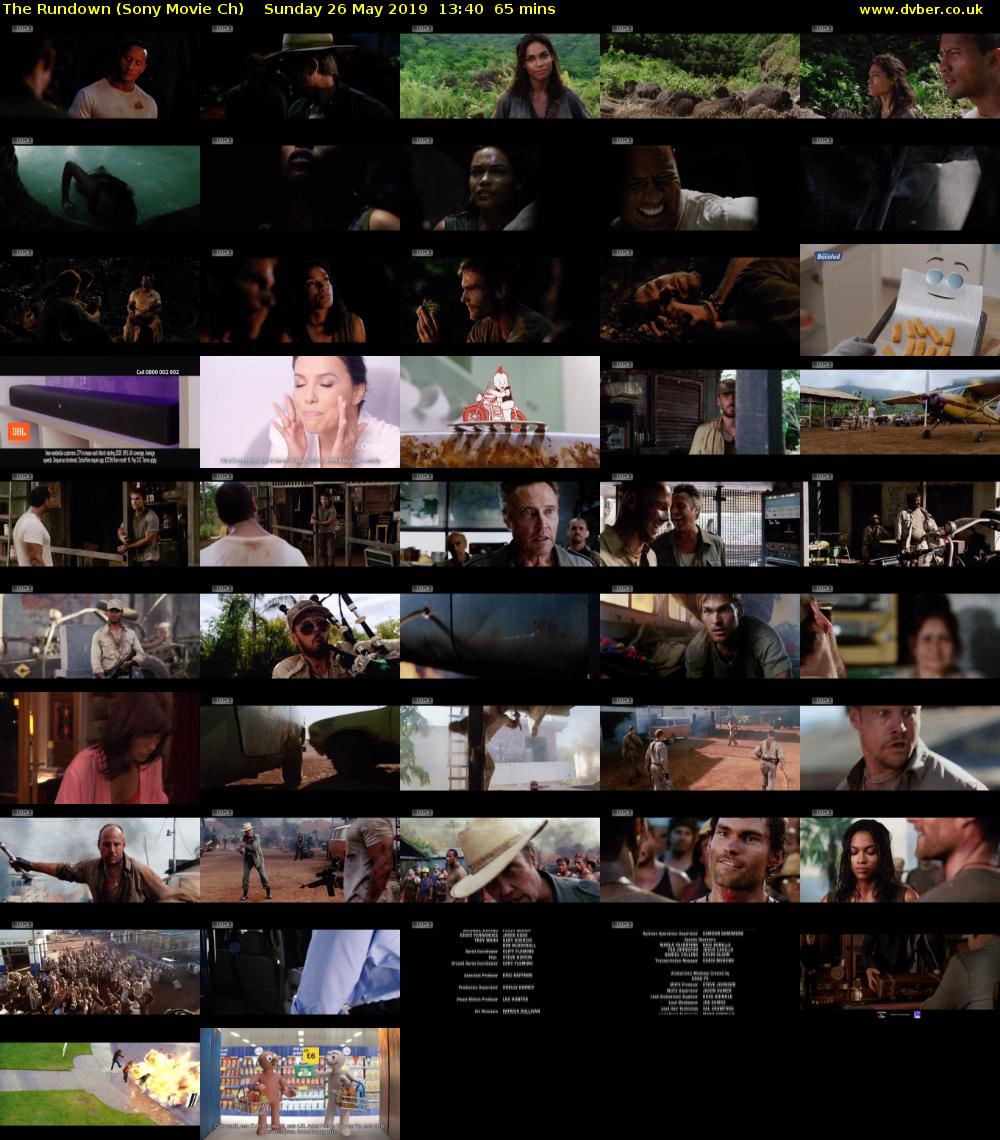 The Rundown (Sony Movie Ch) Sunday 26 May 2019 13:40 - 14:45