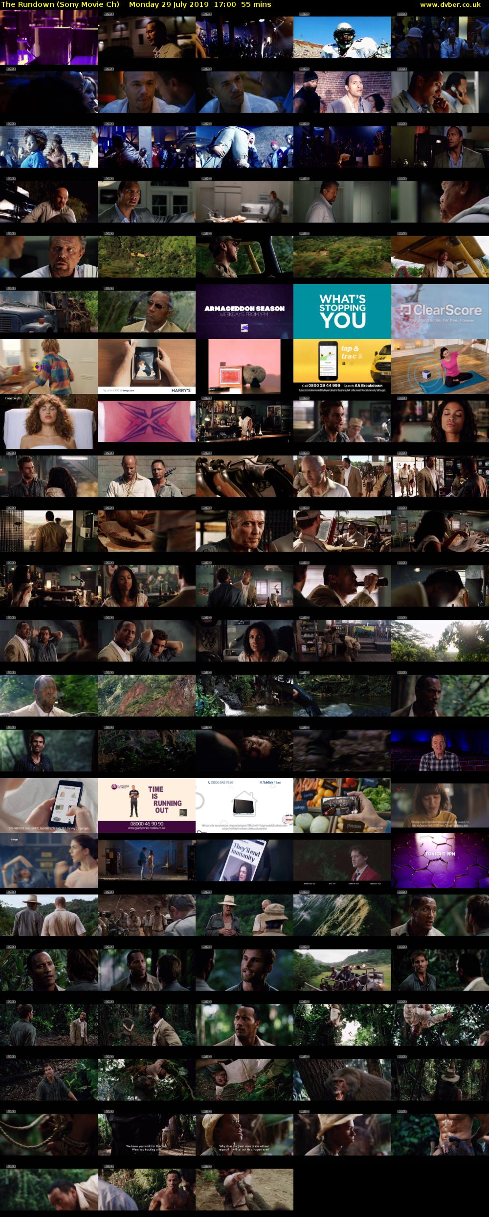 The Rundown (Sony Movie Ch) Monday 29 July 2019 17:00 - 17:55