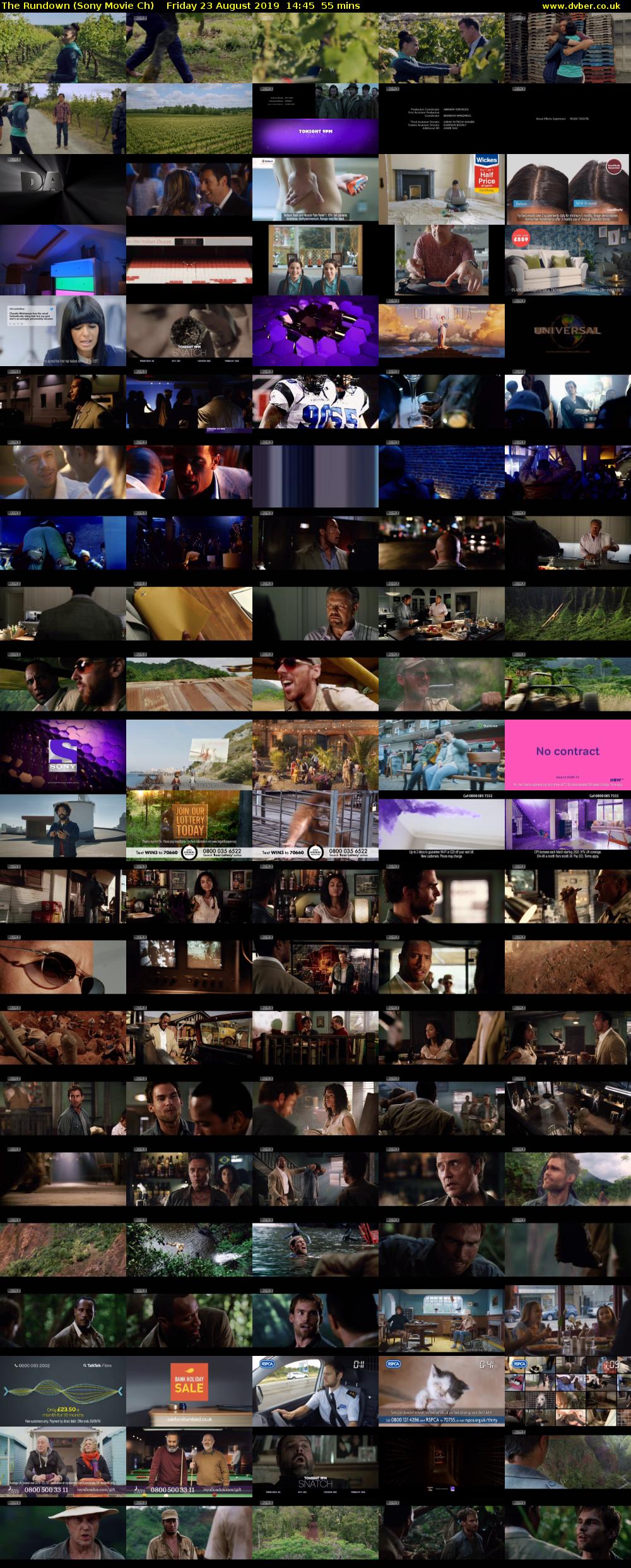The Rundown (Sony Movie Ch) Friday 23 August 2019 14:45 - 15:40