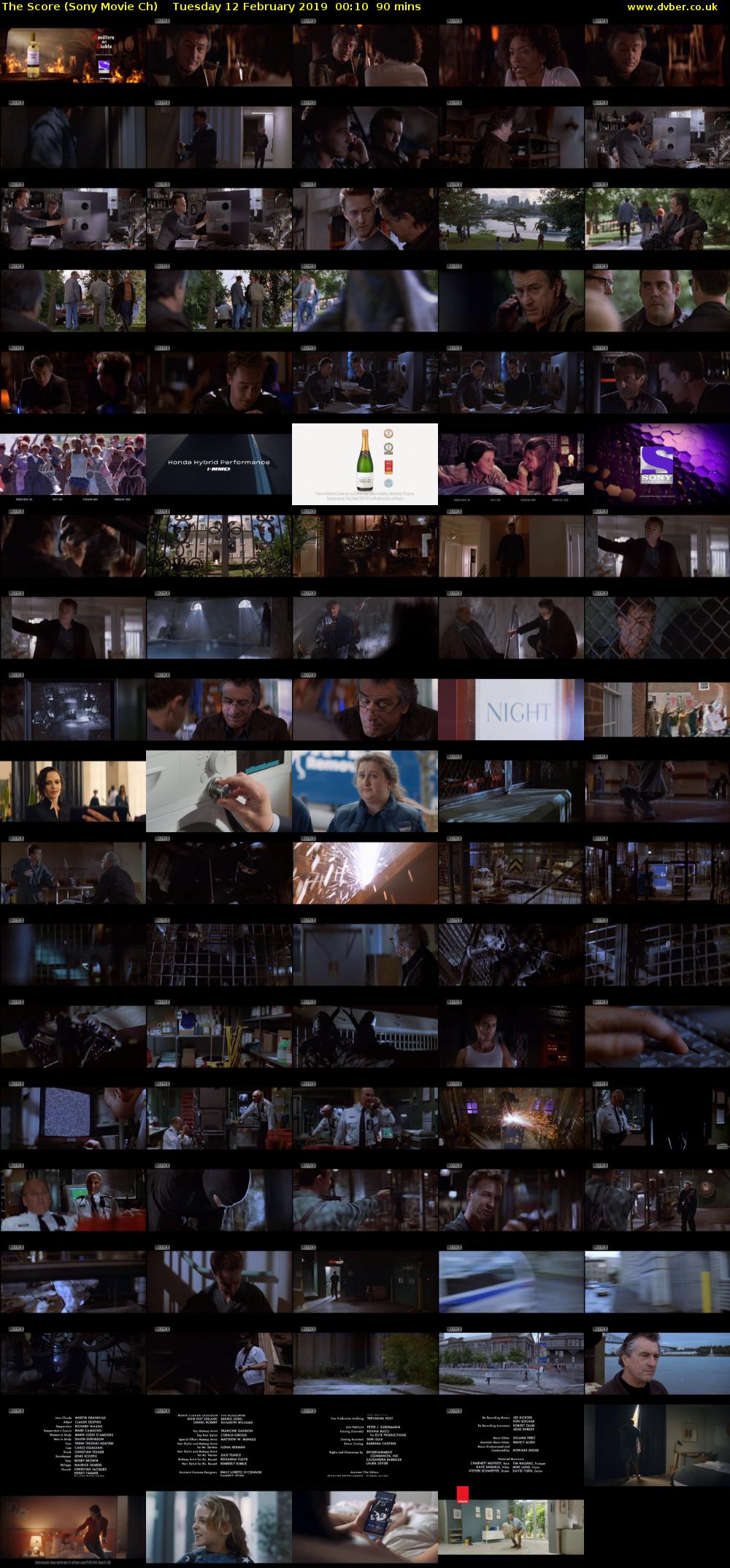 The Score (Sony Movie Ch) Tuesday 12 February 2019 00:10 - 01:40
