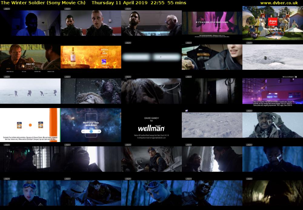 The Winter Soldier (Sony Movie Ch) Thursday 11 April 2019 22:55 - 23:50