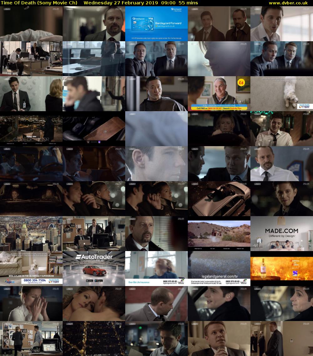 Time Of Death (Sony Movie Ch) Wednesday 27 February 2019 09:00 - 09:55