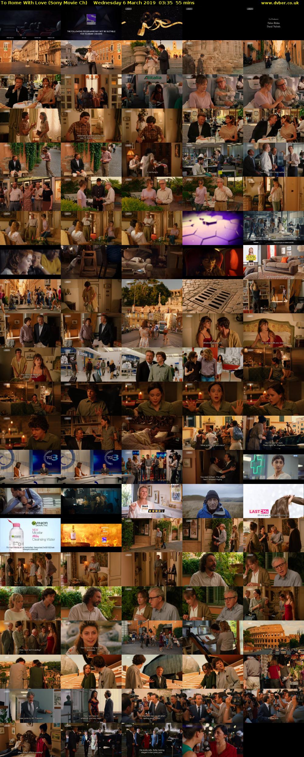To Rome With Love (Sony Movie Ch) Wednesday 6 March 2019 03:35 - 04:30