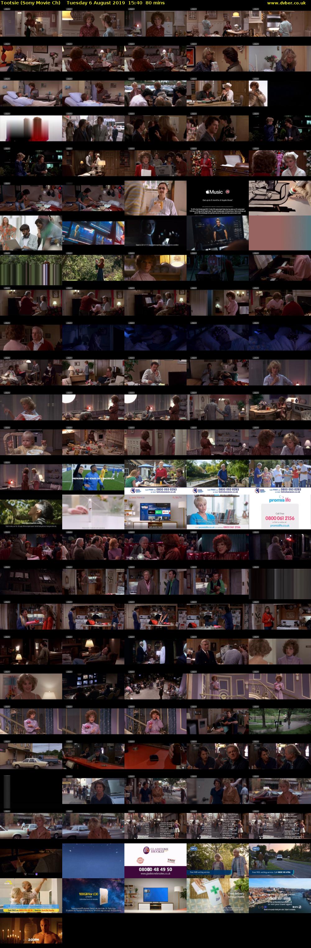 Tootsie (Sony Movie Ch) Tuesday 6 August 2019 15:40 - 17:00
