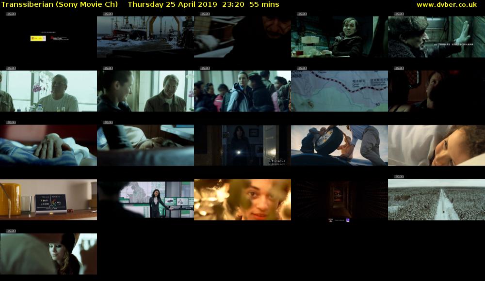 Transsiberian (Sony Movie Ch) Thursday 25 April 2019 23:20 - 00:15