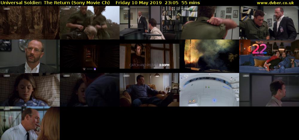Universal Soldier: The Return (Sony Movie Ch) Friday 10 May 2019 23:05 - 00:00