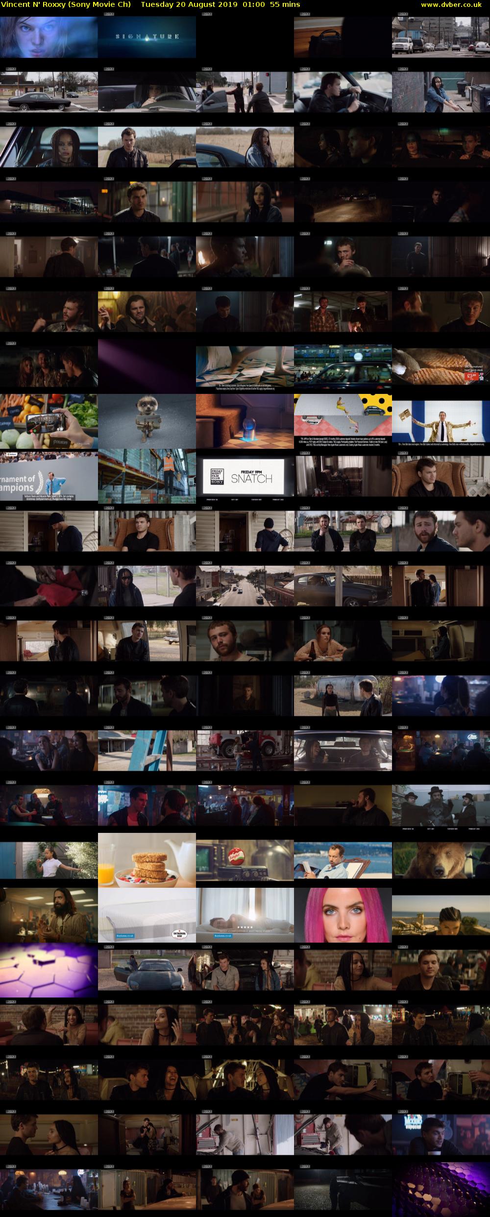 Vincent N' Roxxy (Sony Movie Ch) Tuesday 20 August 2019 01:00 - 01:55