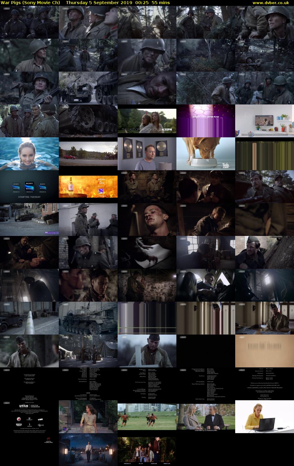 War Pigs (Sony Movie Ch) Thursday 5 September 2019 00:25 - 01:20