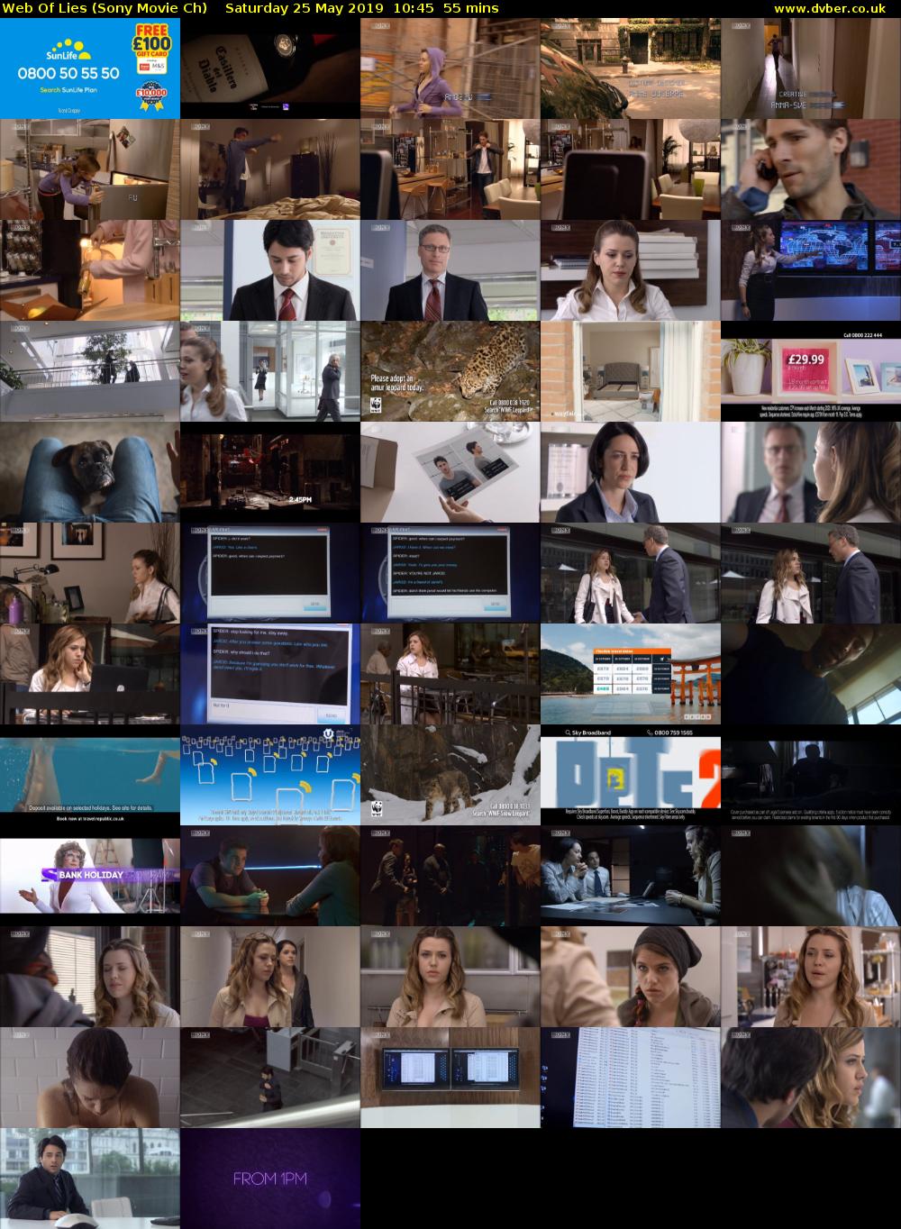 Web Of Lies (Sony Movie Ch) Saturday 25 May 2019 10:45 - 11:40