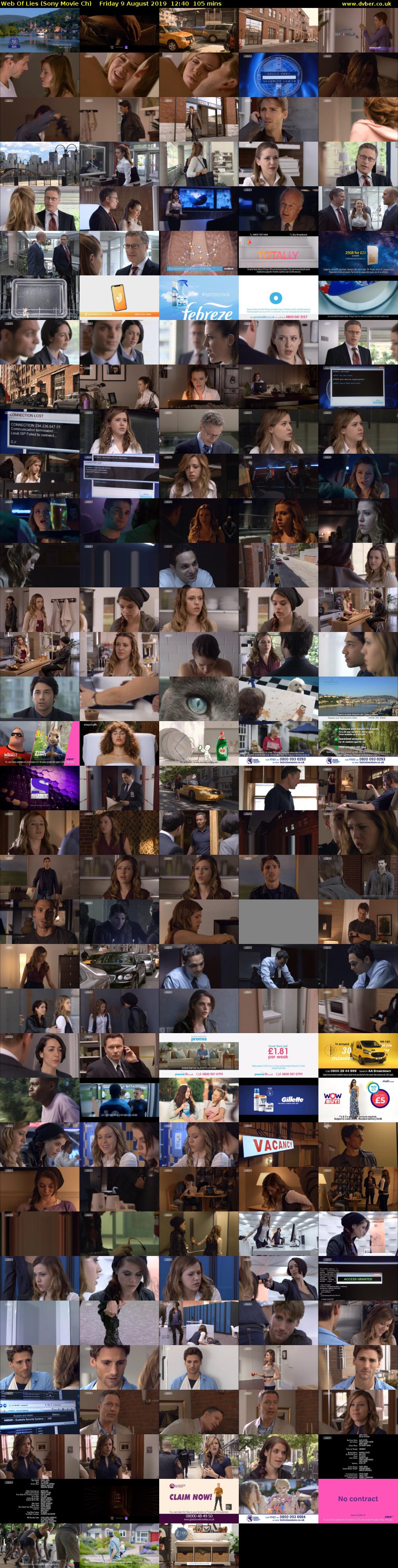Web Of Lies (Sony Movie Ch) Friday 9 August 2019 12:40 - 14:25