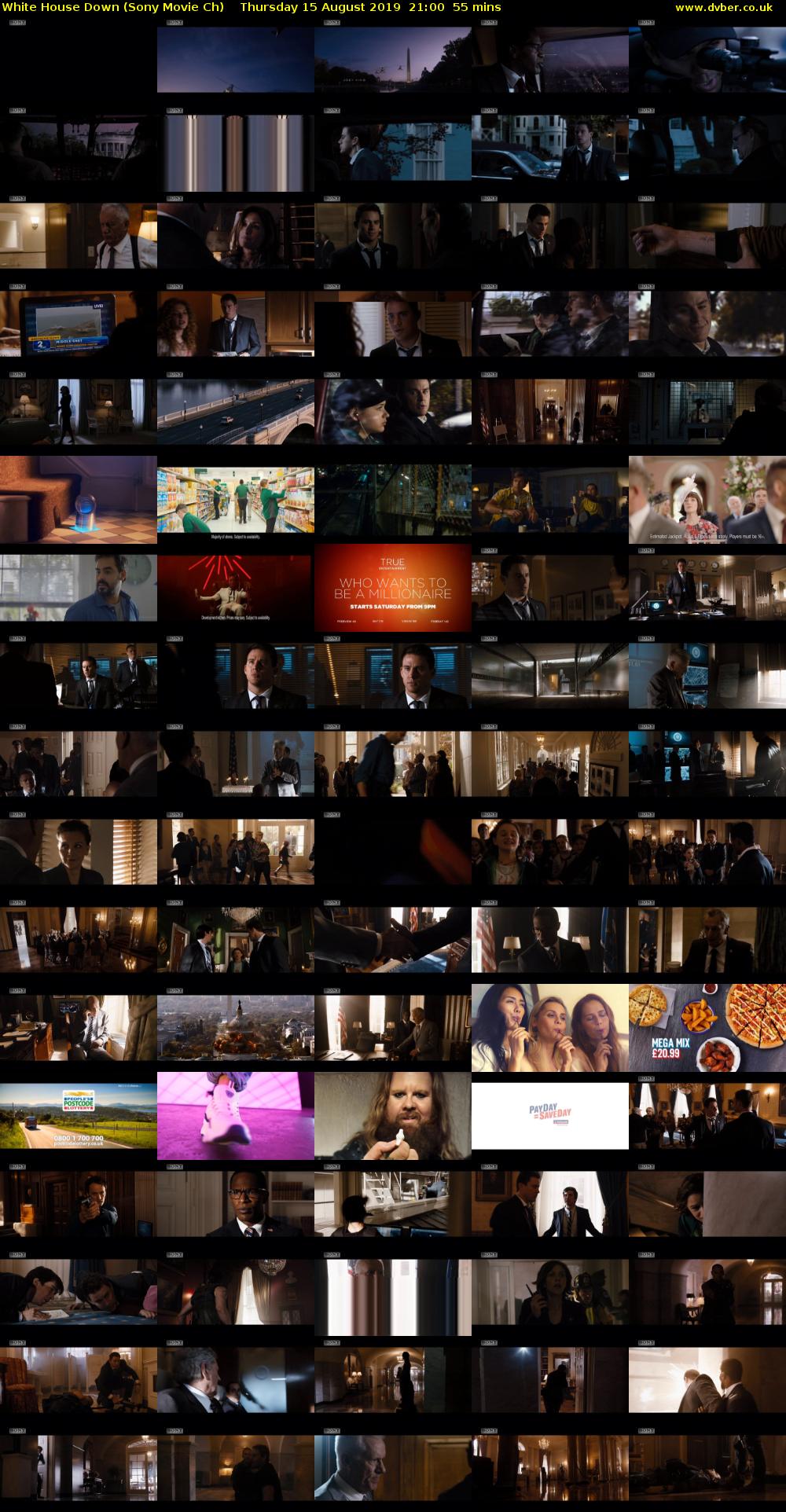 White House Down (Sony Movie Ch) Thursday 15 August 2019 21:00 - 21:55