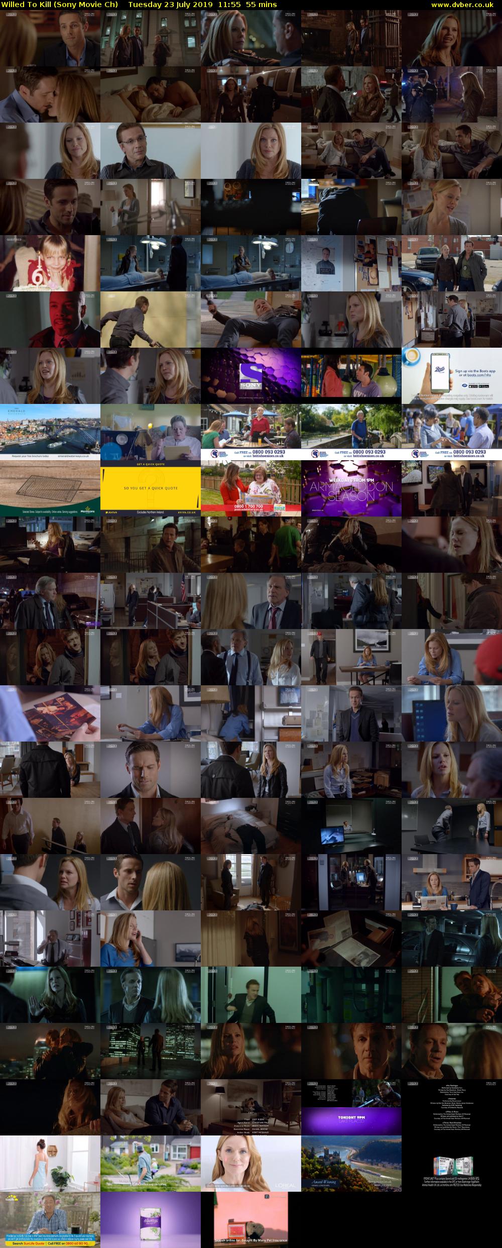 Willed To Kill (Sony Movie Ch) Tuesday 23 July 2019 11:55 - 12:50