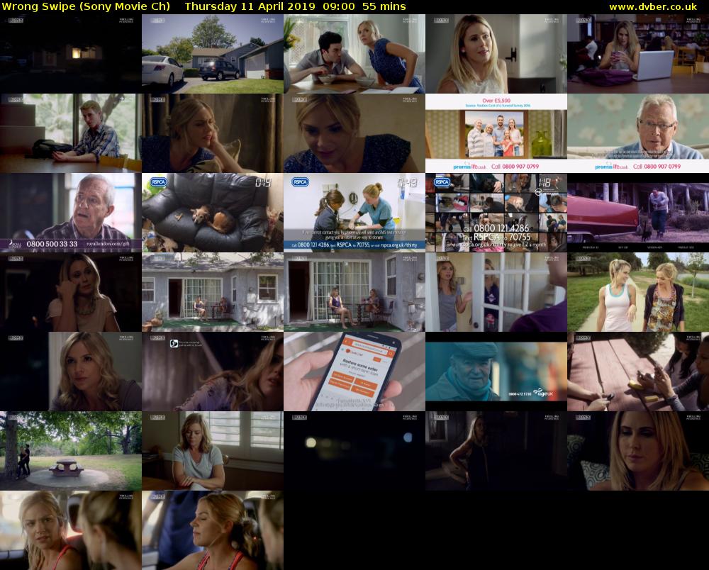 Wrong Swipe (Sony Movie Ch) Thursday 11 April 2019 09:00 - 09:55