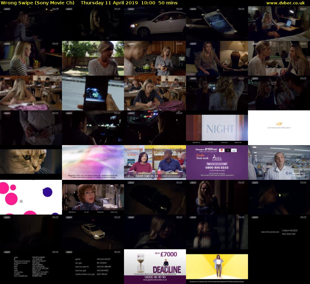Wrong Swipe (Sony Movie Ch) Thursday 11 April 2019 10:00 - 10:50