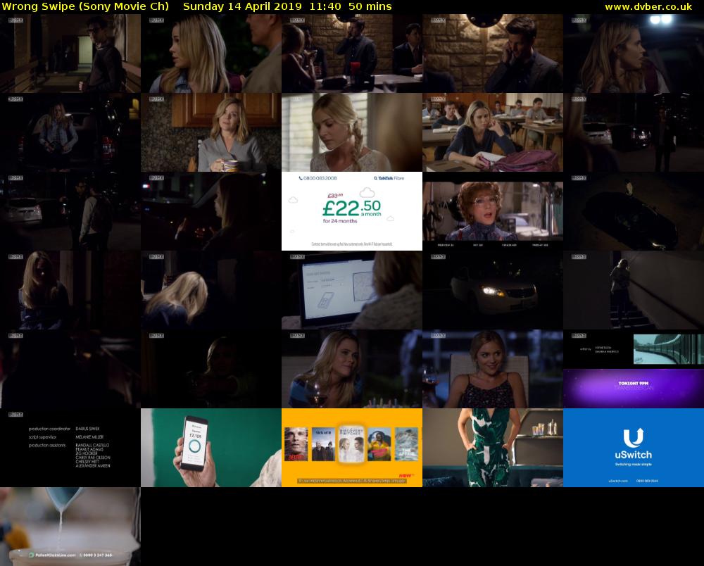 Wrong Swipe (Sony Movie Ch) Sunday 14 April 2019 11:40 - 12:30