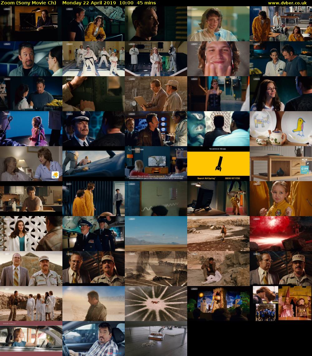 Zoom (Sony Movie Ch) Monday 22 April 2019 10:00 - 10:45