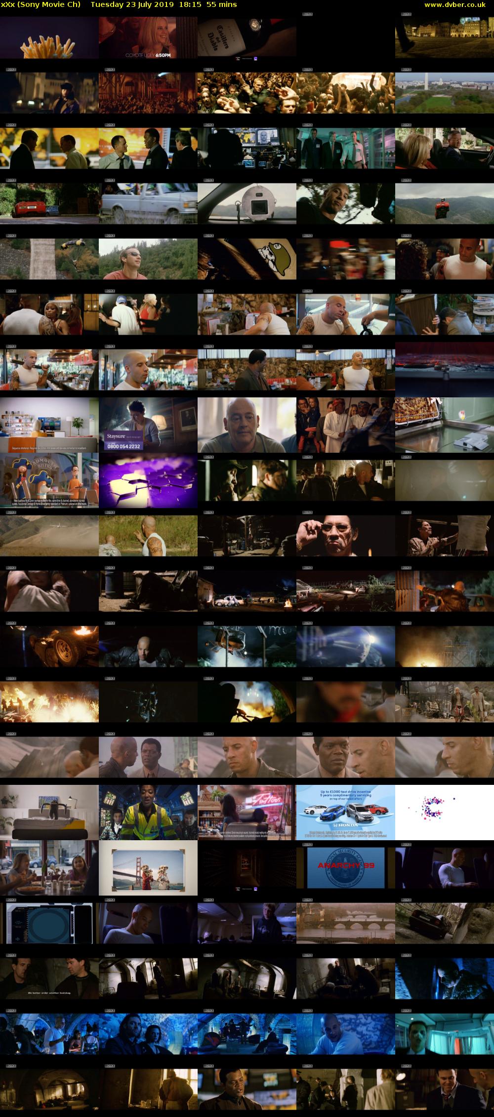 xXx (Sony Movie Ch) Tuesday 23 July 2019 18:15 - 19:10