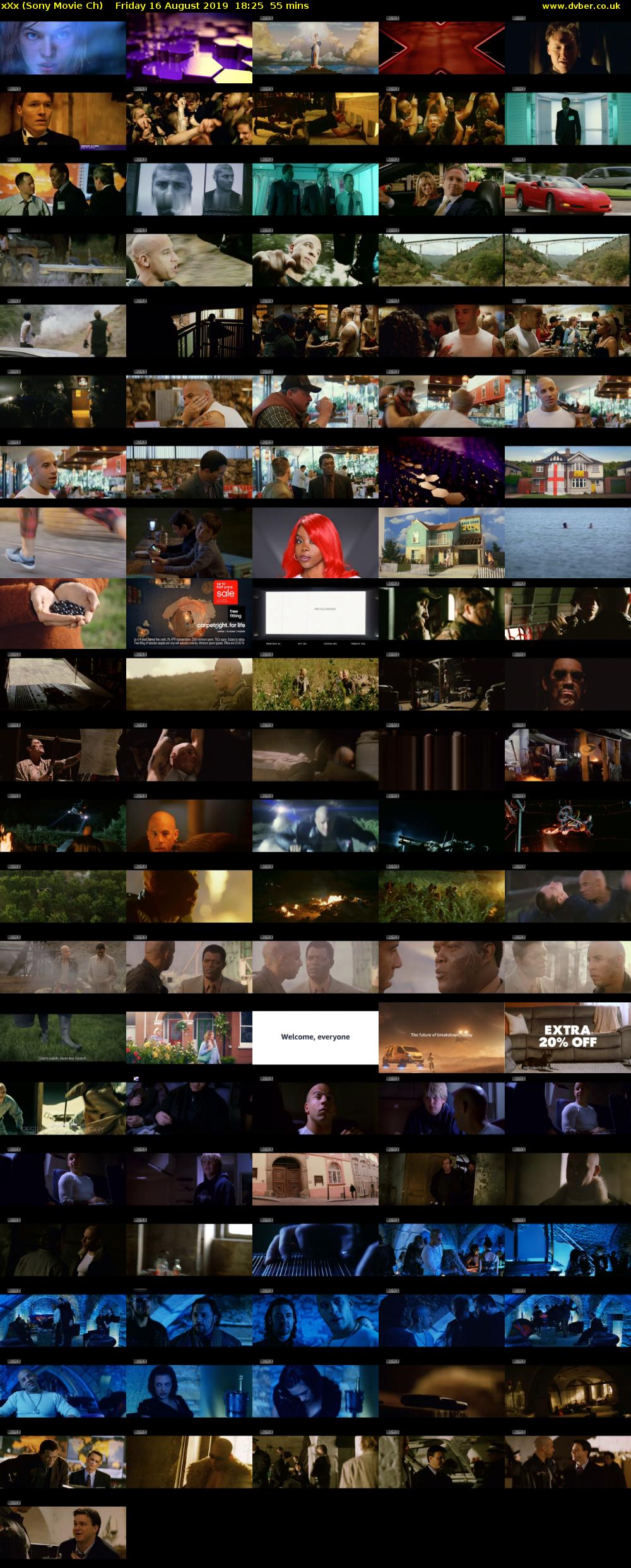 xXx (Sony Movie Ch) Friday 16 August 2019 18:25 - 19:20