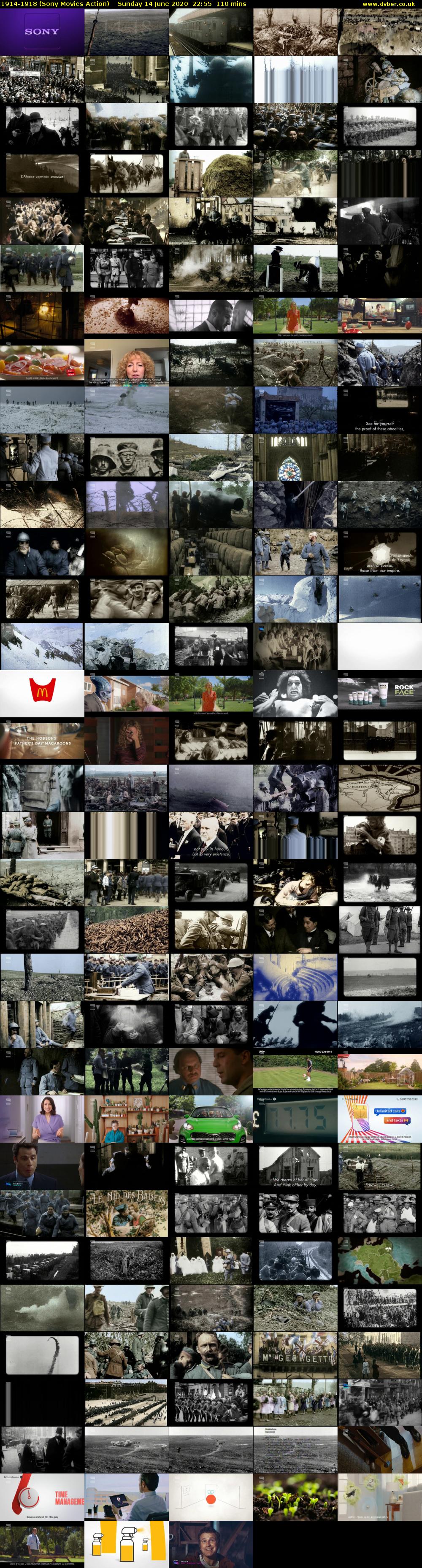 1914-1918 (Sony Movies Action) Sunday 14 June 2020 22:55 - 00:45