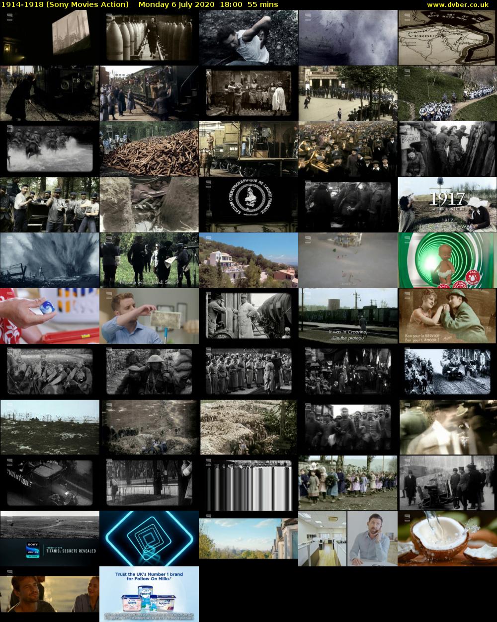 1914-1918 (Sony Movies Action) Monday 6 July 2020 18:00 - 18:55