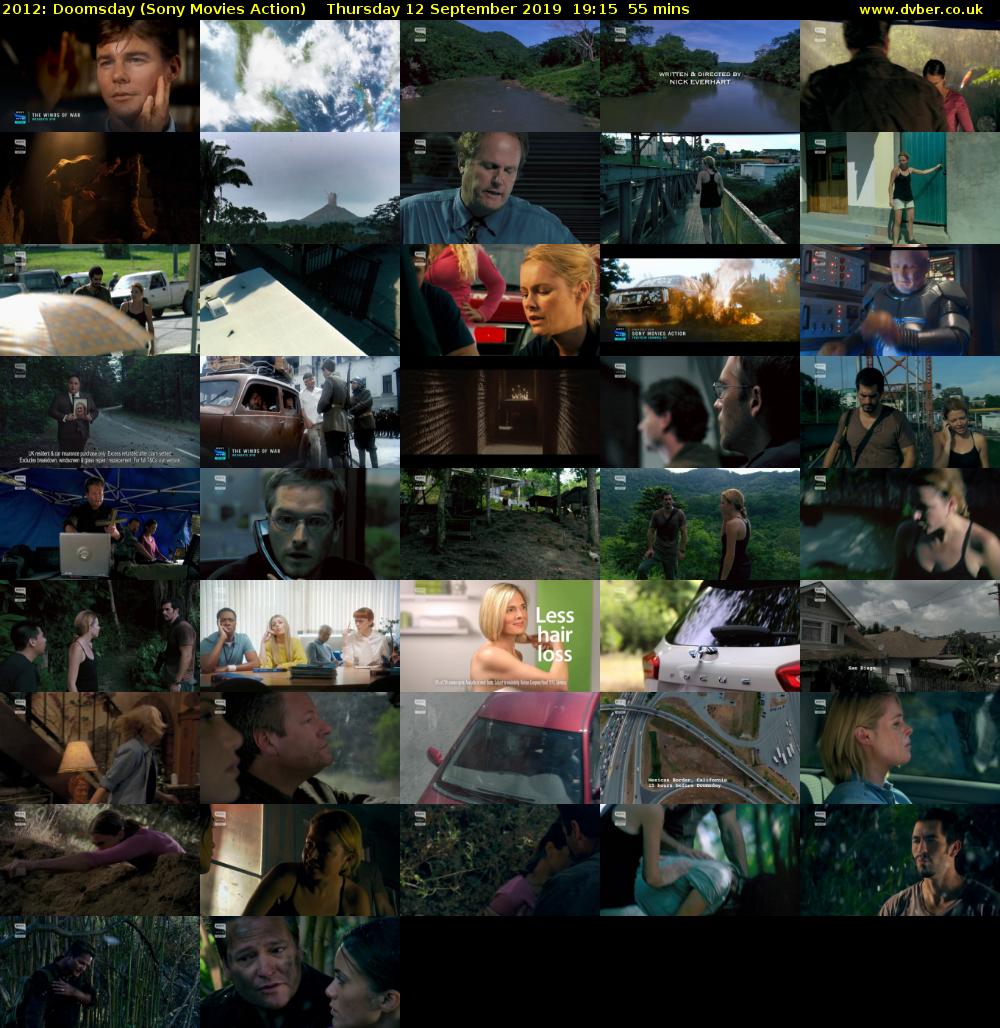 2012: Doomsday (Sony Movies Action) Thursday 12 September 2019 19:15 - 20:10