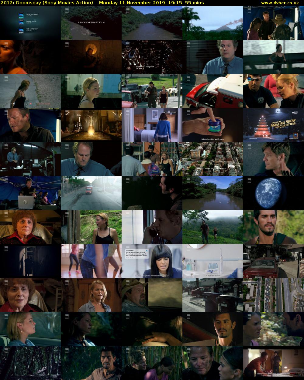 2012: Doomsday (Sony Movies Action) Monday 11 November 2019 19:15 - 20:10